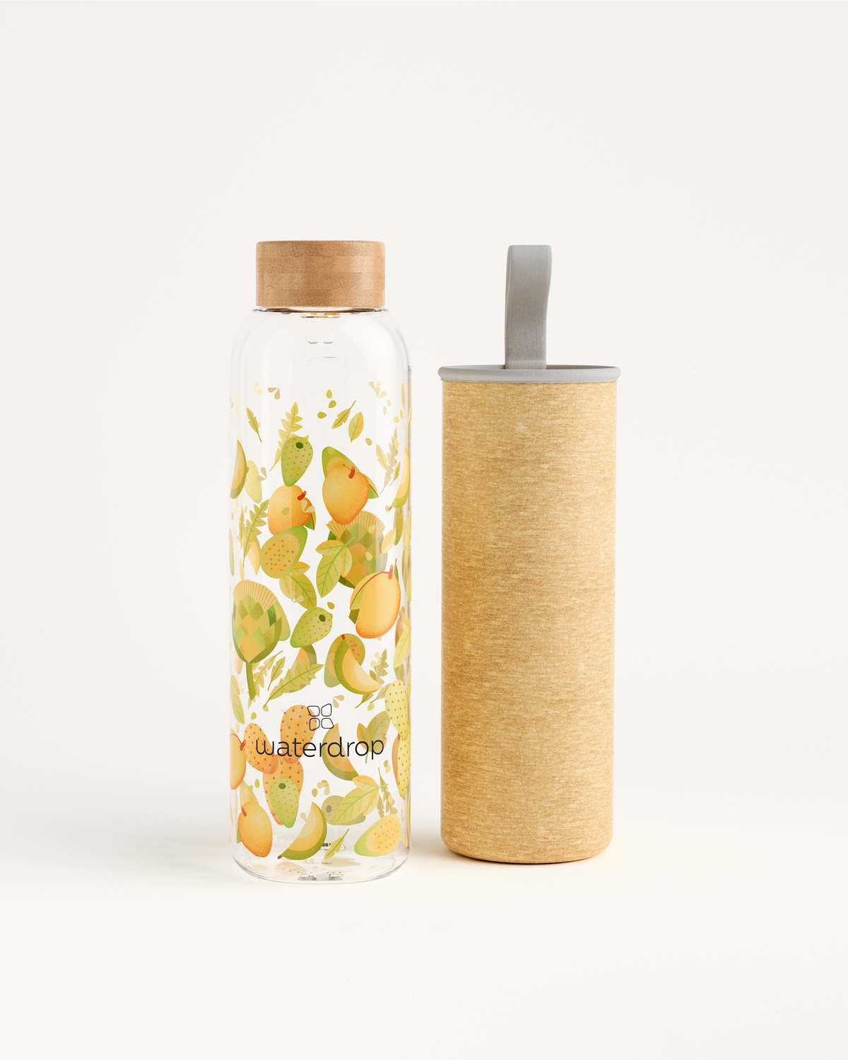 Édition en Verre borosilicate glass bottle, cylindrical design.
