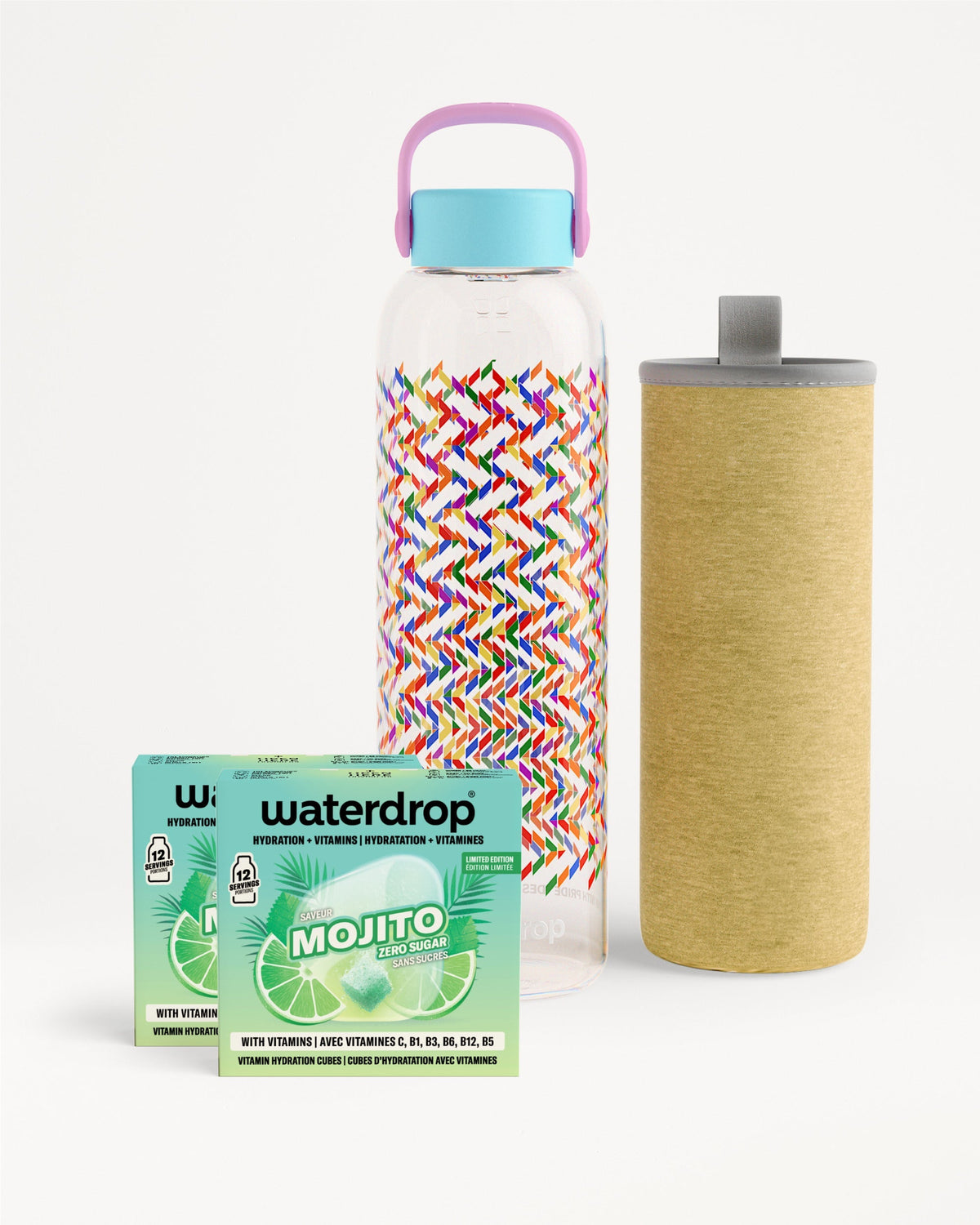 Coffret Bouteille en Verre Arc-en-Ciel