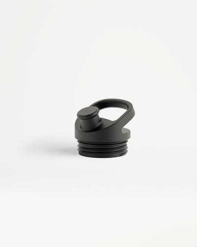Couvercle Sport black water bottle handle close-up.
