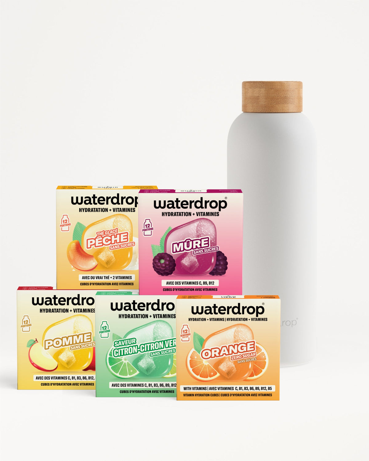 30 Days Starter Set Thermo Steel with flavored vitamin cubes.