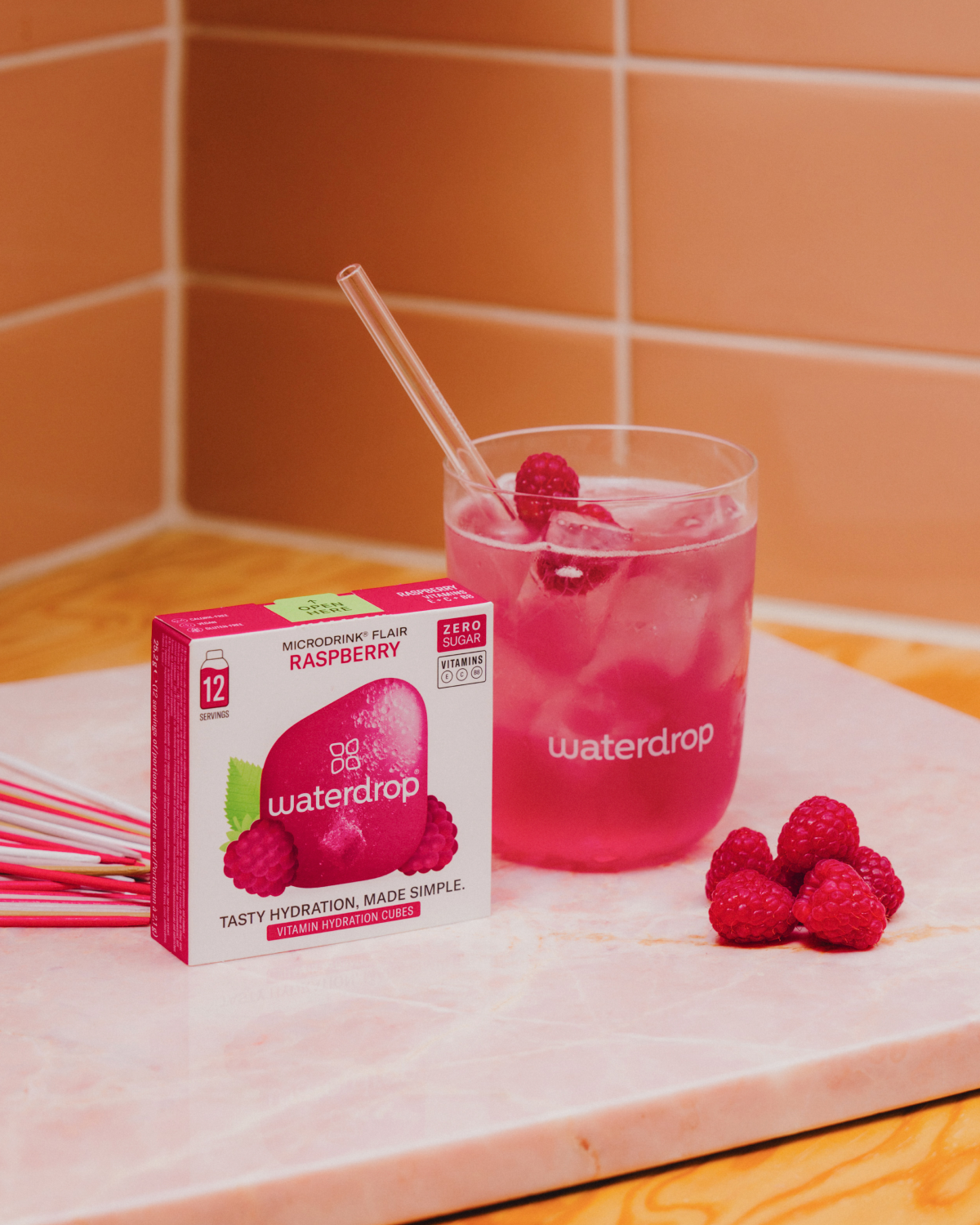 FRAMBOISE Microdrink with raspberry and elderflower essence.