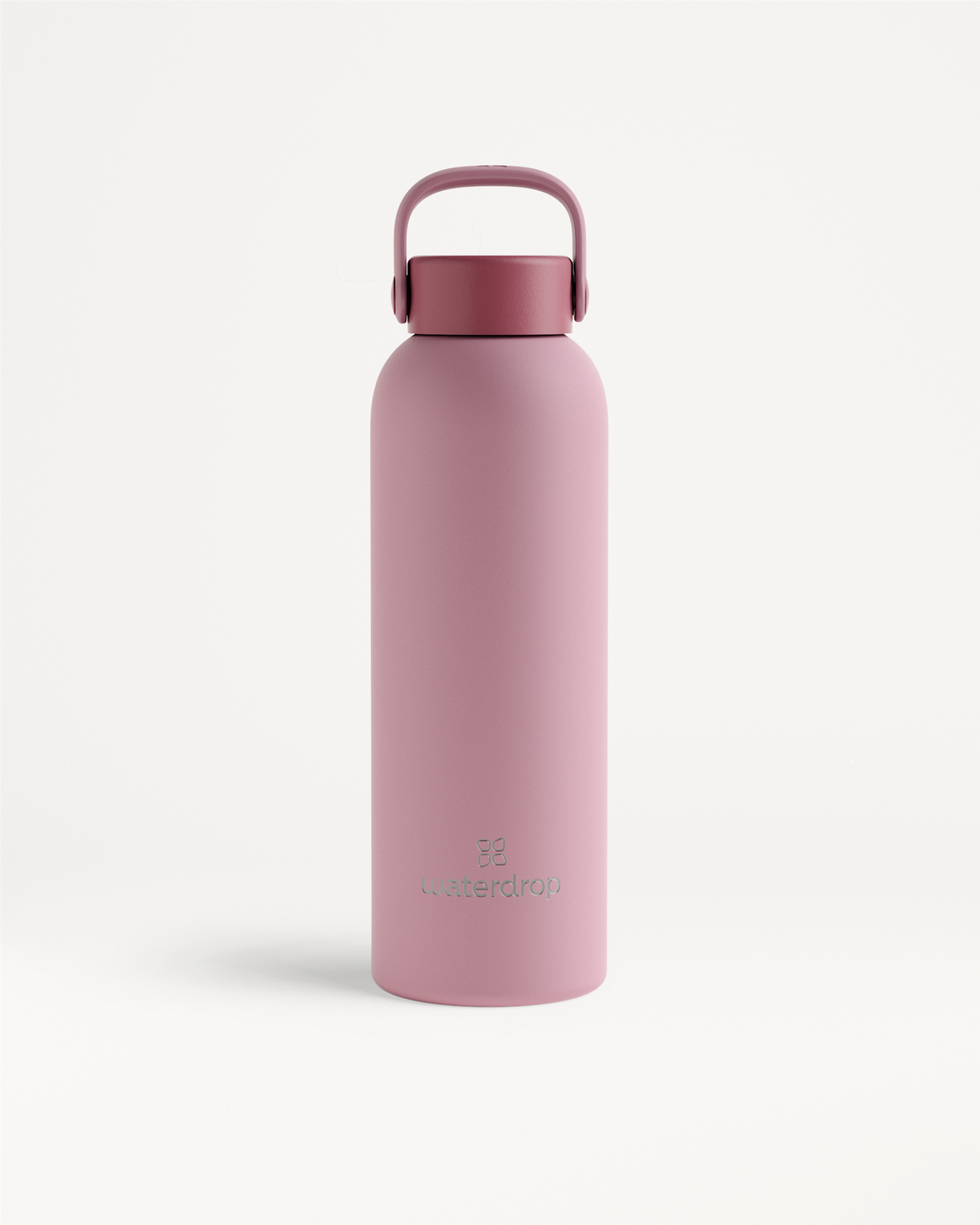 Bouteille Thermo Inox · Bouchon de Transport, matte-pink, insulated.
