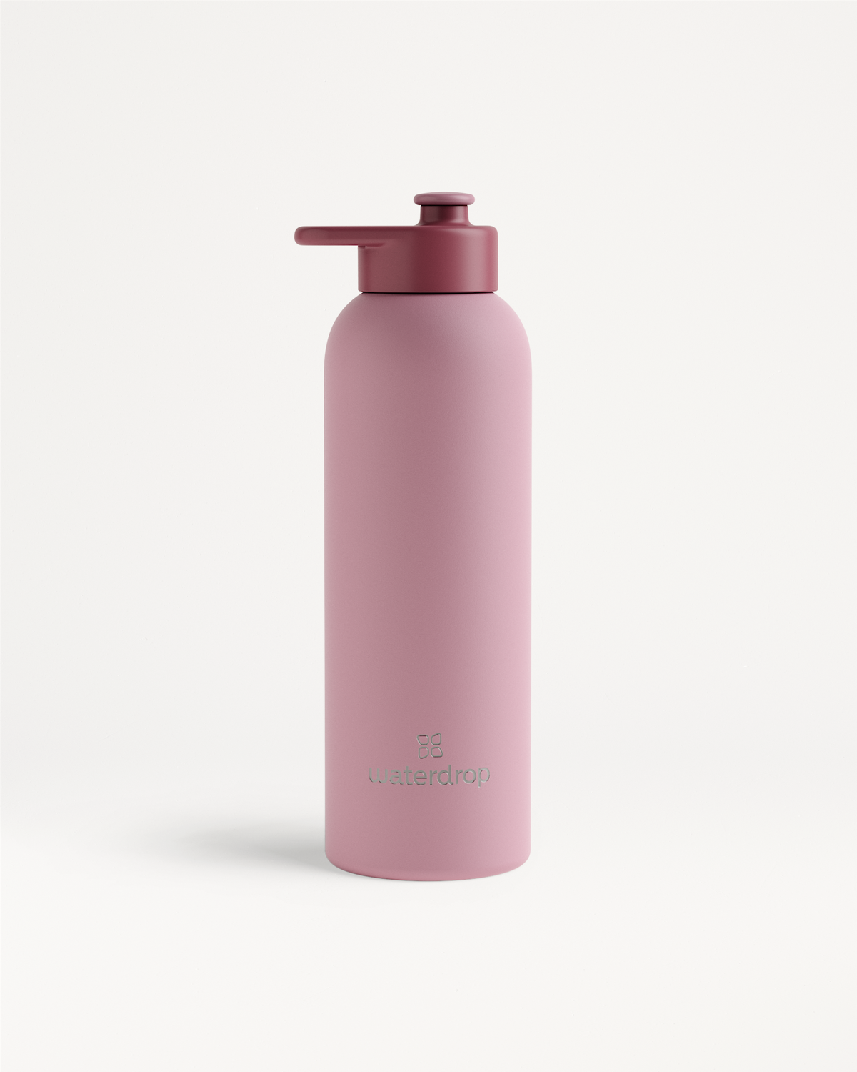 Bouteille Thermo Inox · Bouchon sport, matte pink finish.