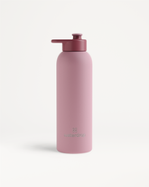 Bouteille Thermo Inox · Bouchon sport, matte pink finish.