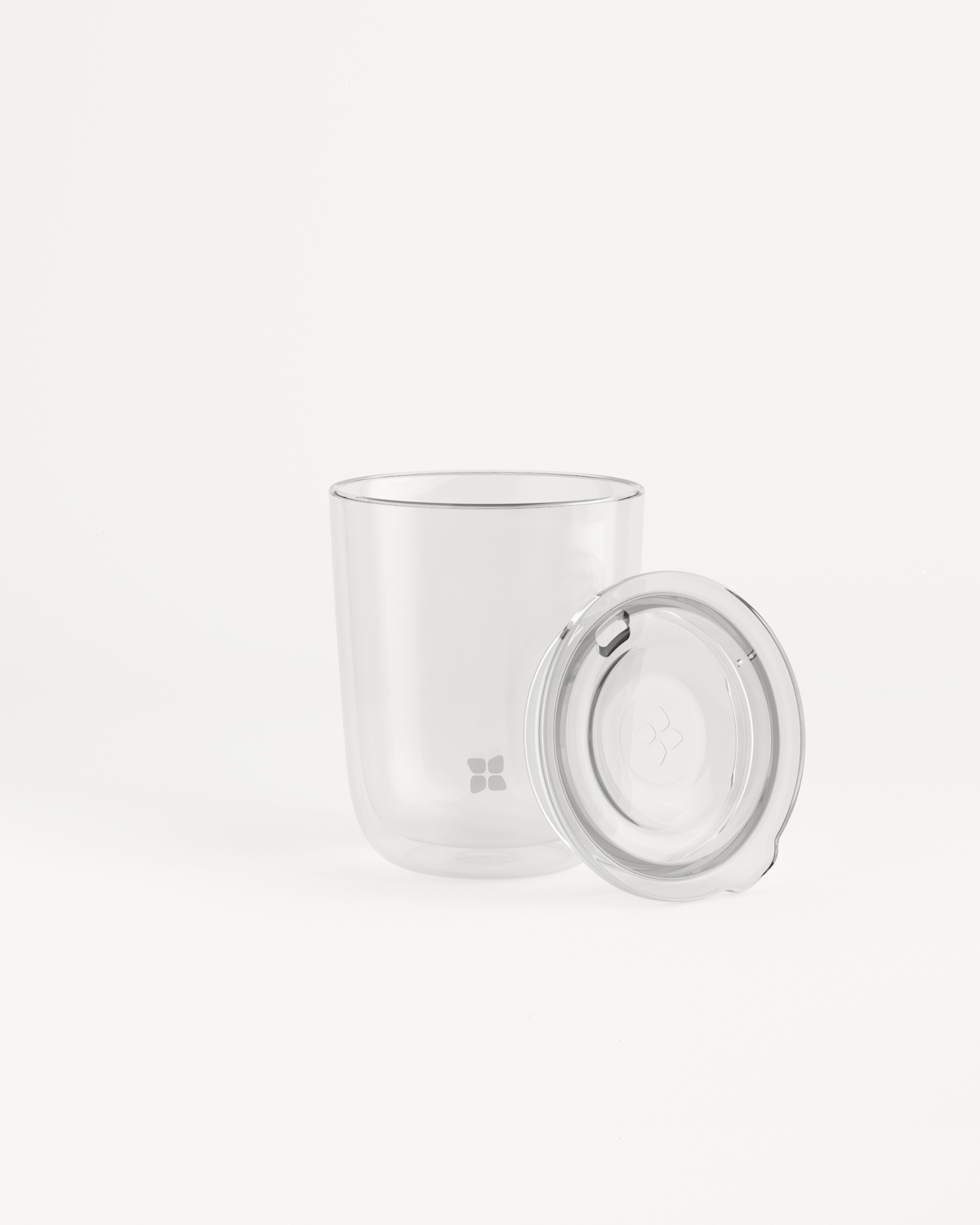 Coffret Tasse en Verre with Sip Lid, ideal for drinks.