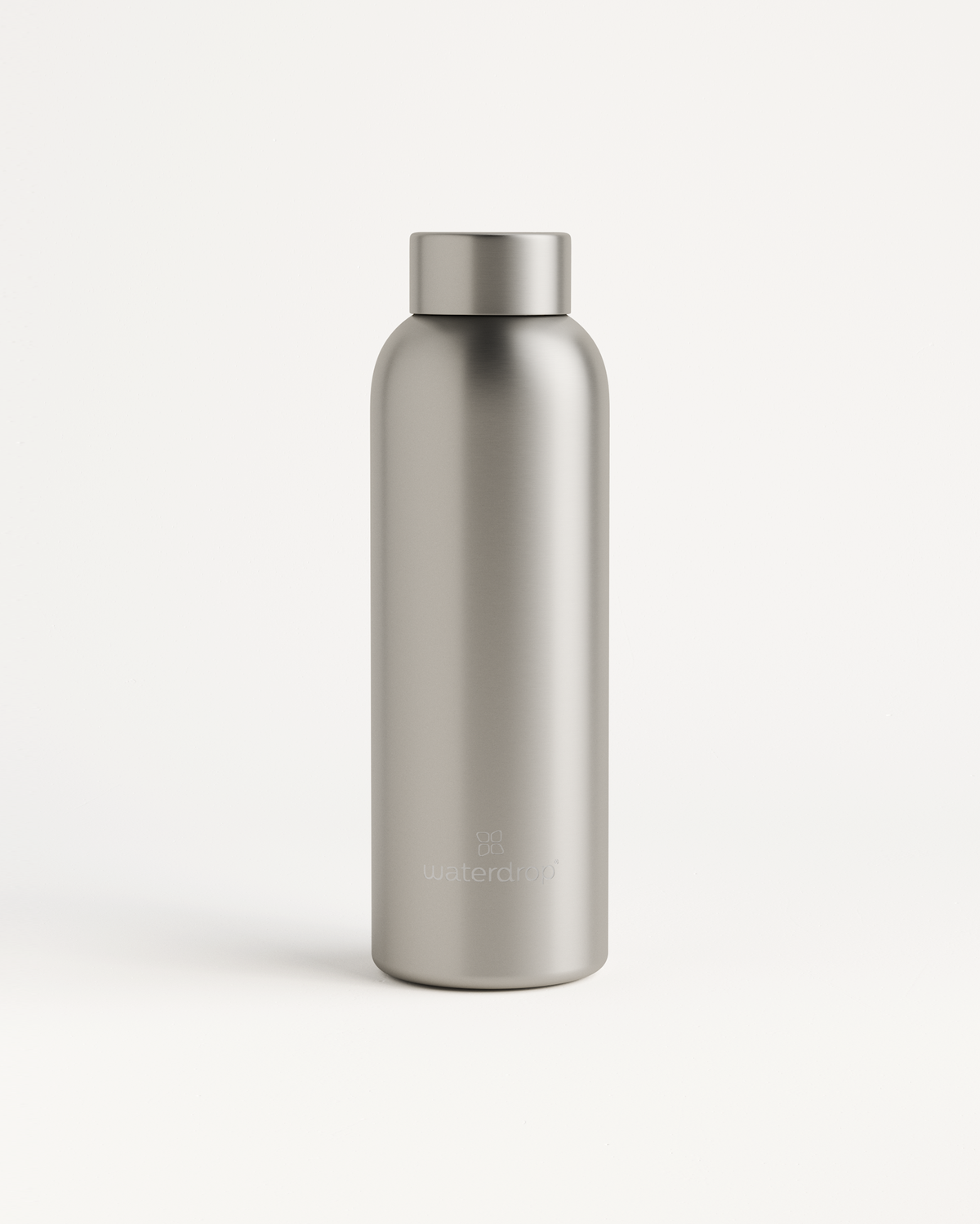 Bouteille Thermo Métal Inox, double-walled silver container.