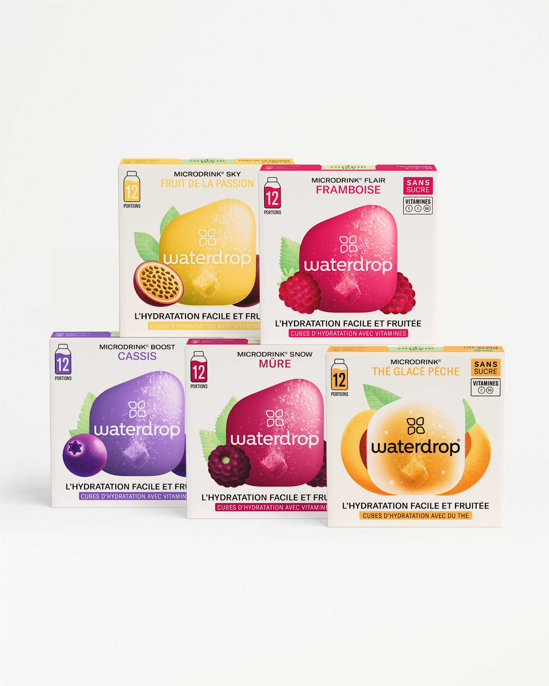Coffret 30 Jours d'Hydratation fruit juice boxes.