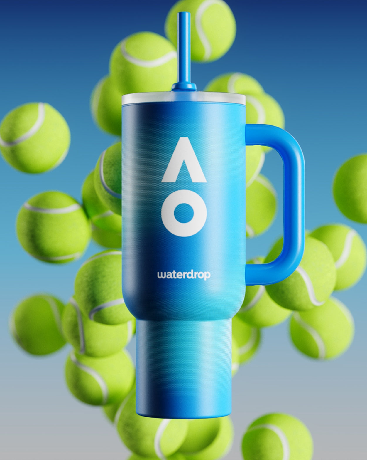 Coffret Hydratation Exploreur OA26 tumbler with flip straw.