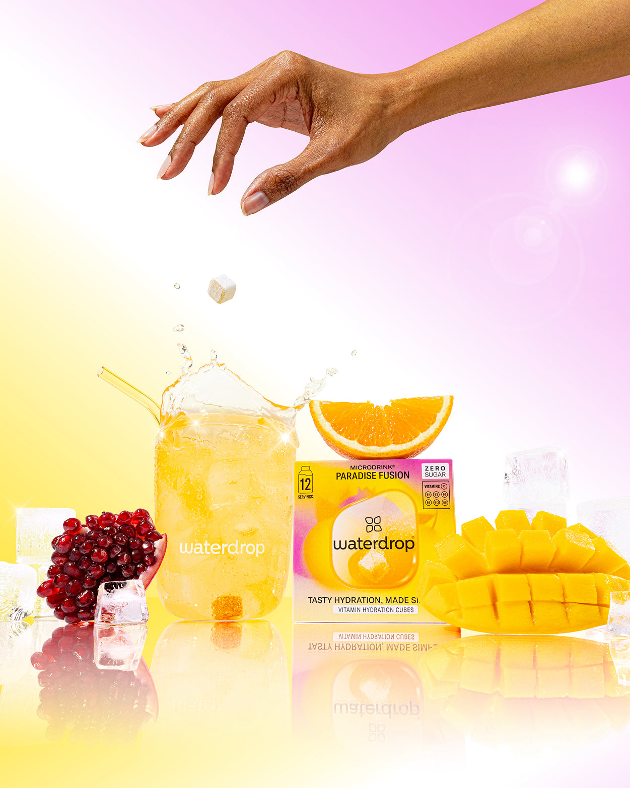 Coffret Fusion 3+1: Paradise Fusion vitamin hydration cubes.