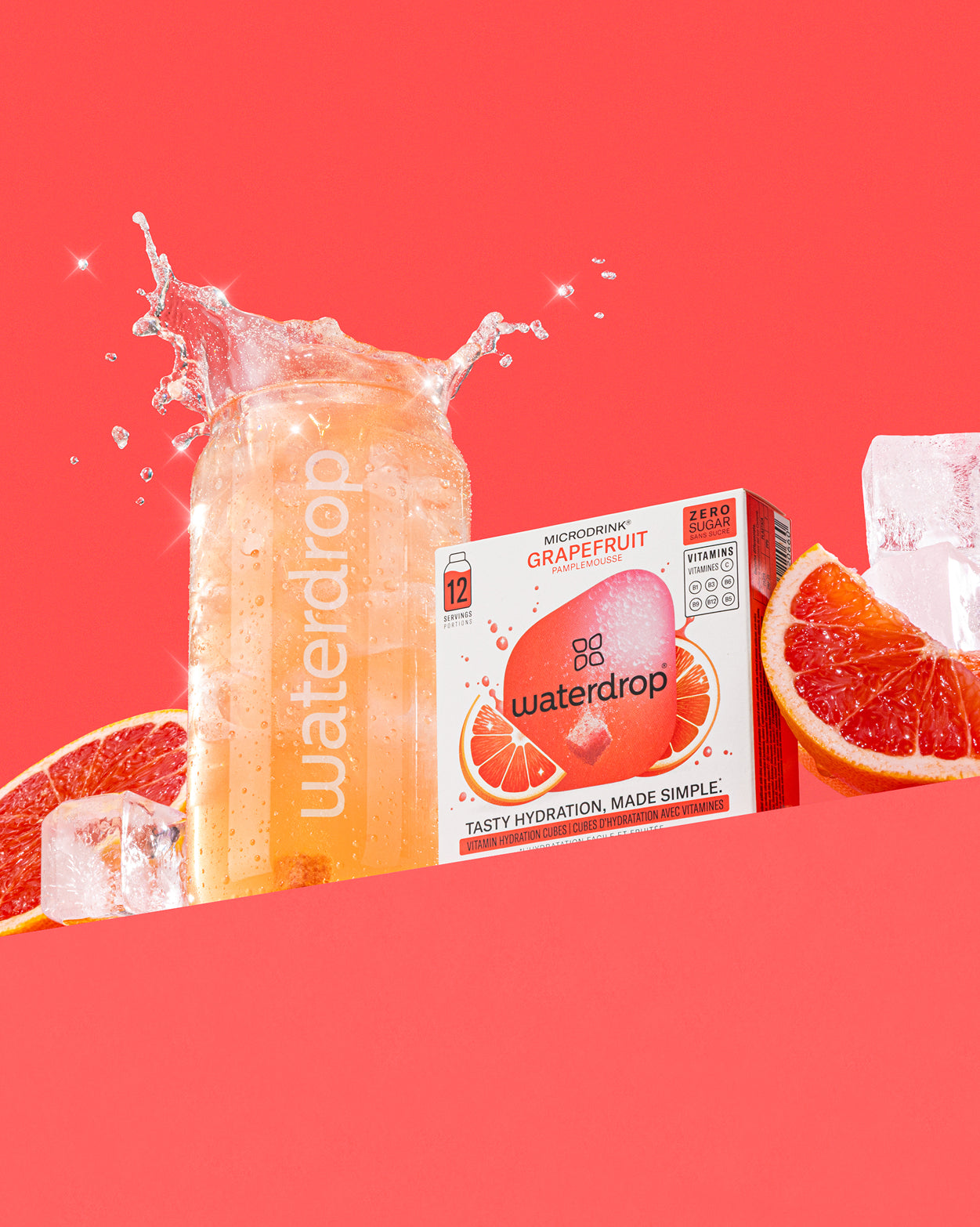 Coffret Mieux qu’un soda: Grapefruit-flavored vitamin hydration cubes.