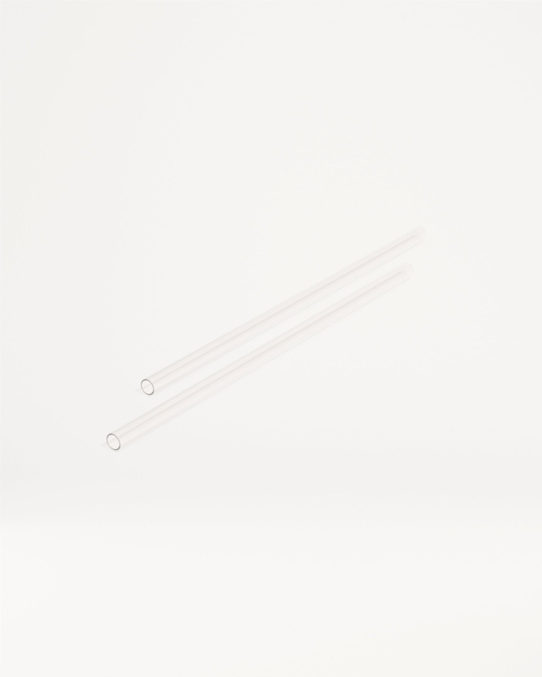 Explorer Thermo Tumbler Straws, transparent hollow cylinders.