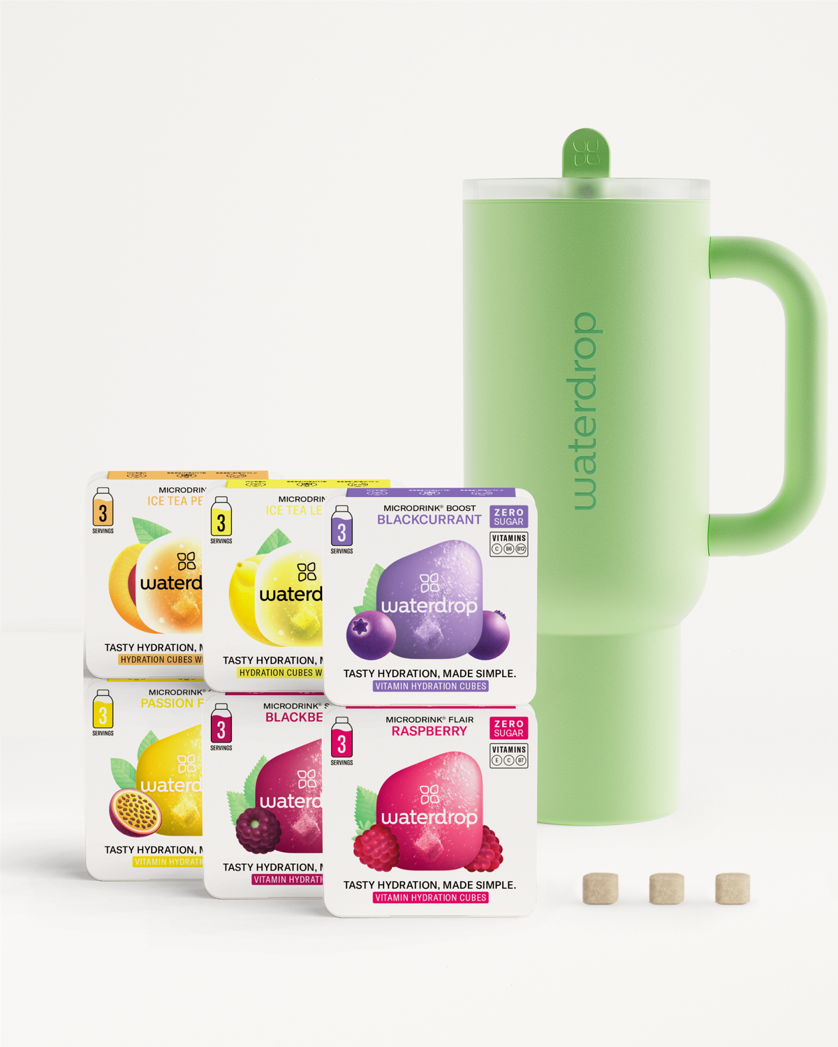 Coffret Dégustation Gobelet Exploreur Thermo with hydration cubes.