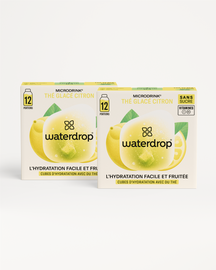 Double Pack Microdrink: Thé Glacé Citron hydration cubes, sugar-free, vitamin-enriched.