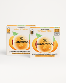 Double Pack THÉ GLACÉ hydration cubes, iced-peach-tea flavor.