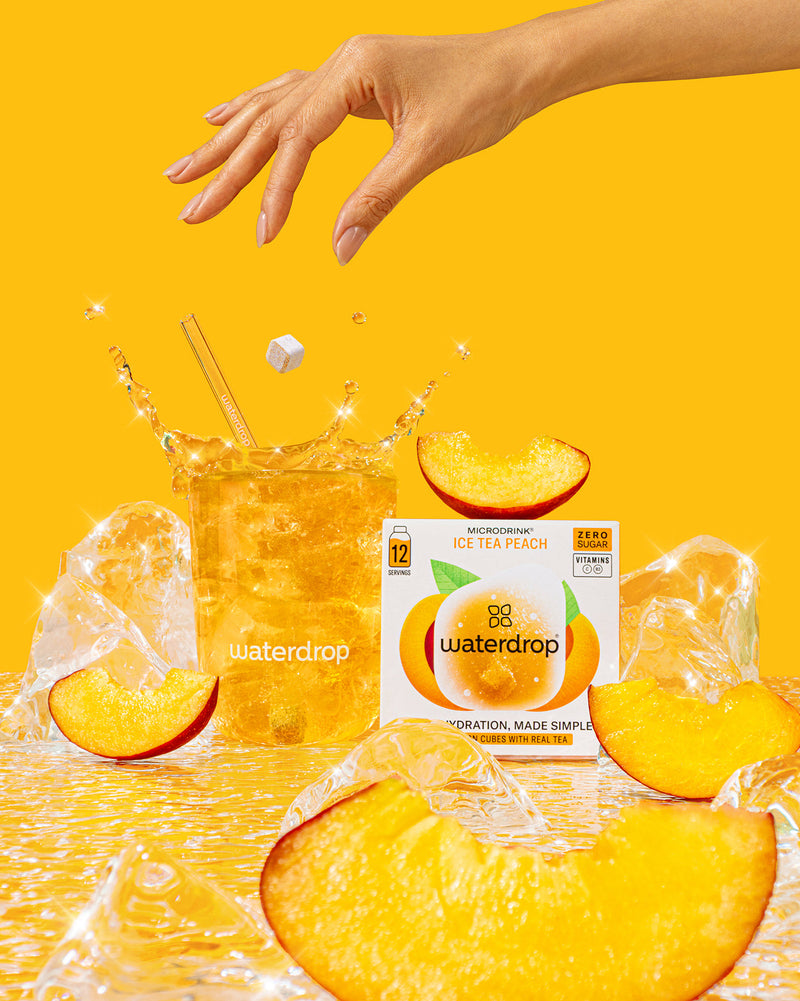 Coffret Dégustation Gobelet Exploreur Thermo with Ice Tea Peach cube.