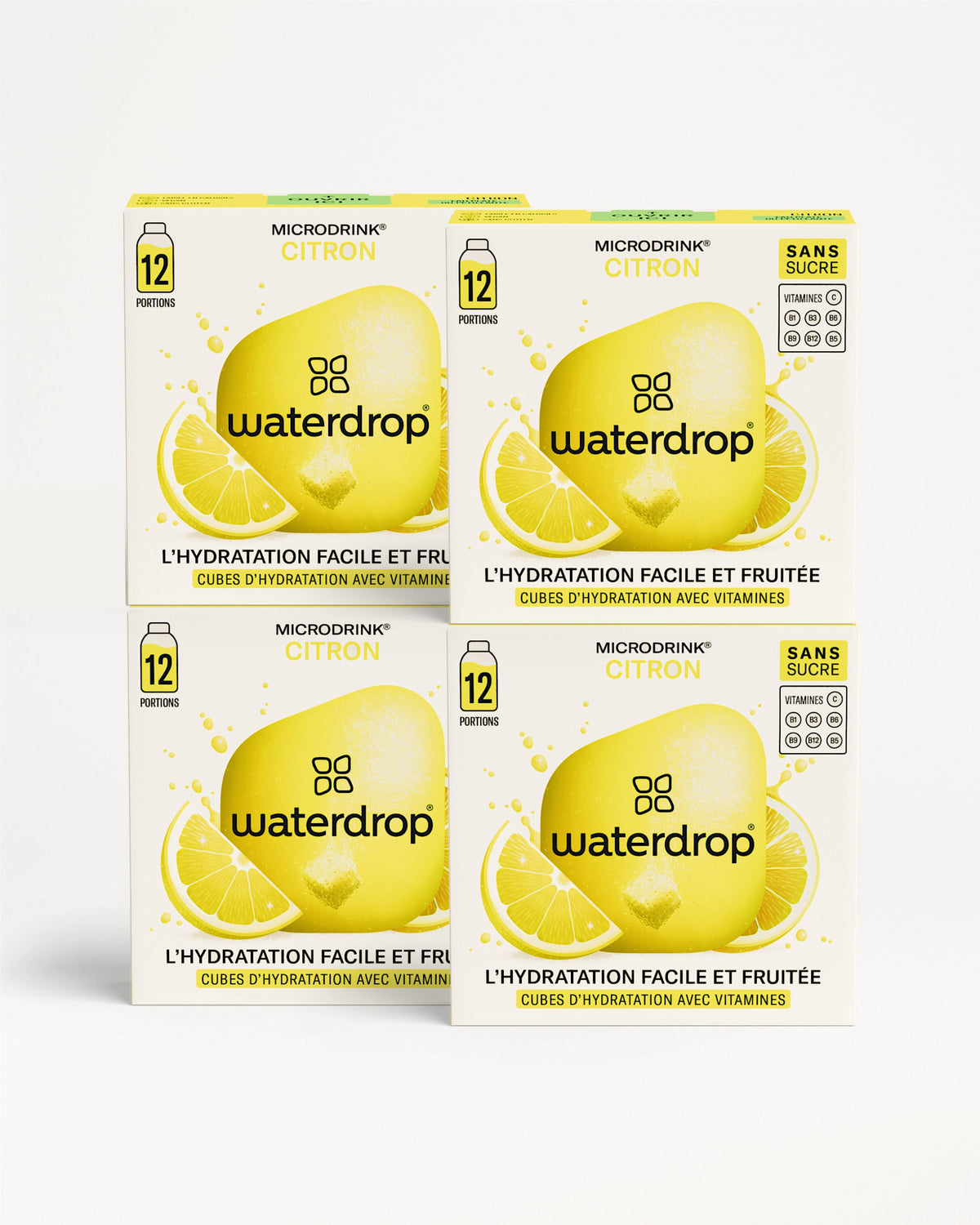 Coffret Microdrink 3+1 lemon hydration cubes.