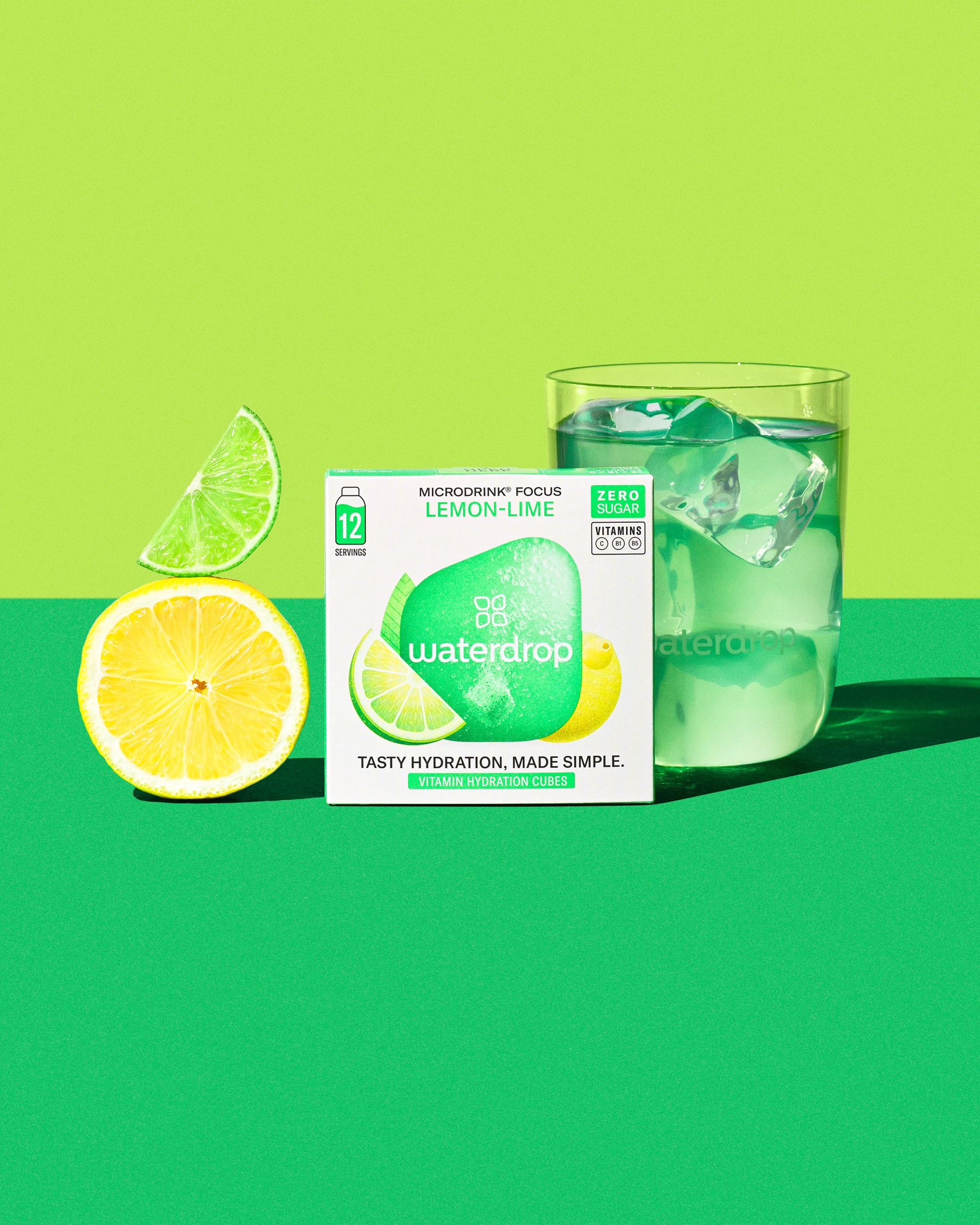 Double Pack CITRON - CITRON VERT with lemon-lime hydration cubes.