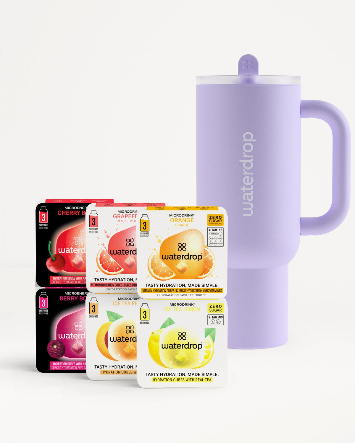Coffret Dégustation Gobelet Exploreur Thermo with Microdrink cubes.