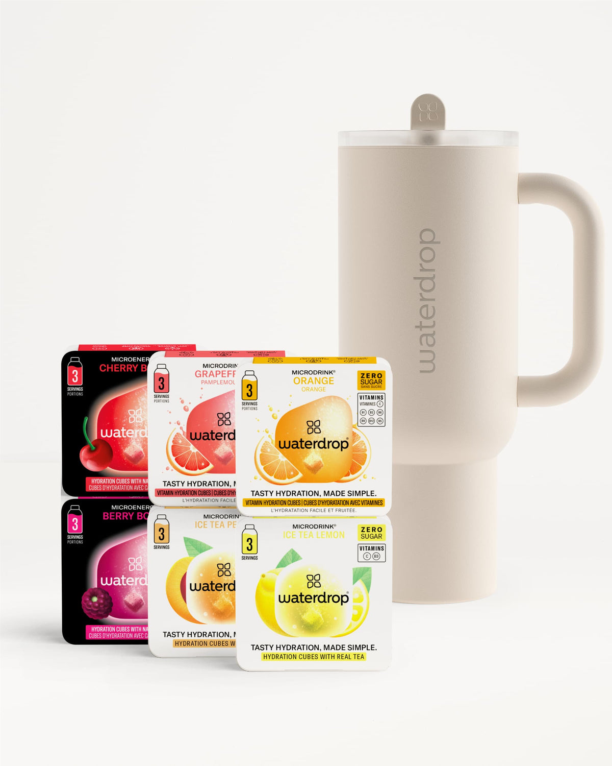 Coffret Dégustation Gobelet Exploreur Thermo with hydration cubes.