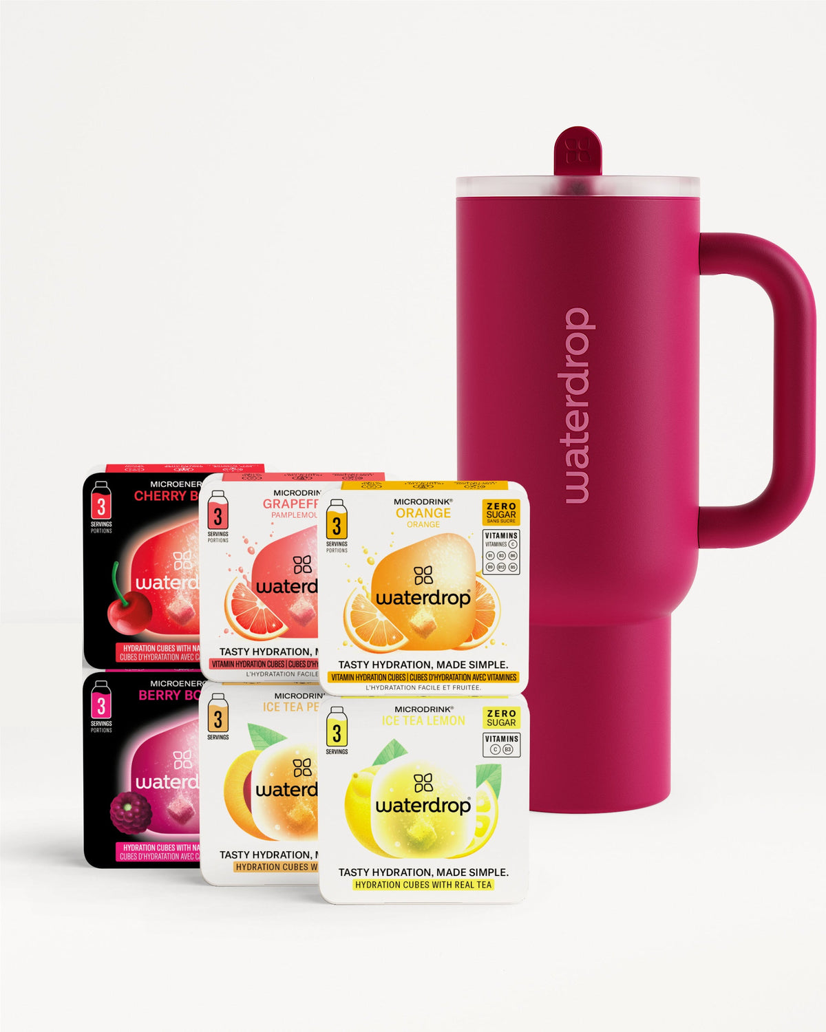 Coffret Dégustation Gobelet Exploreur Thermo with hydration cubes.