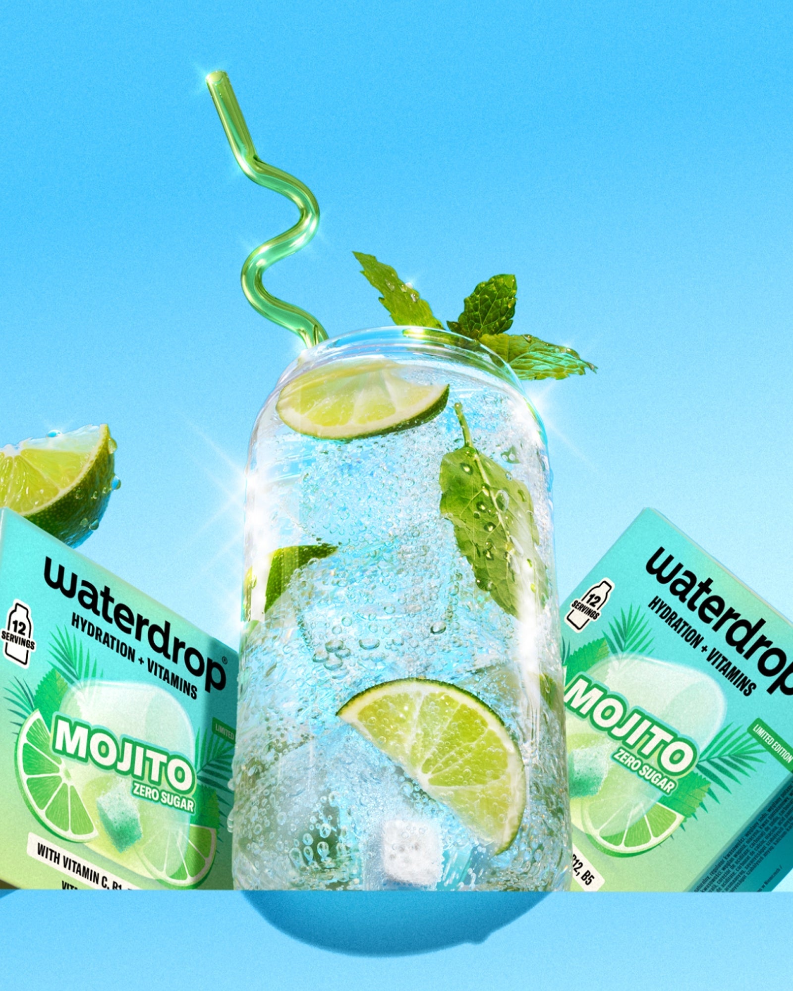 Pailles en verre Mojito
