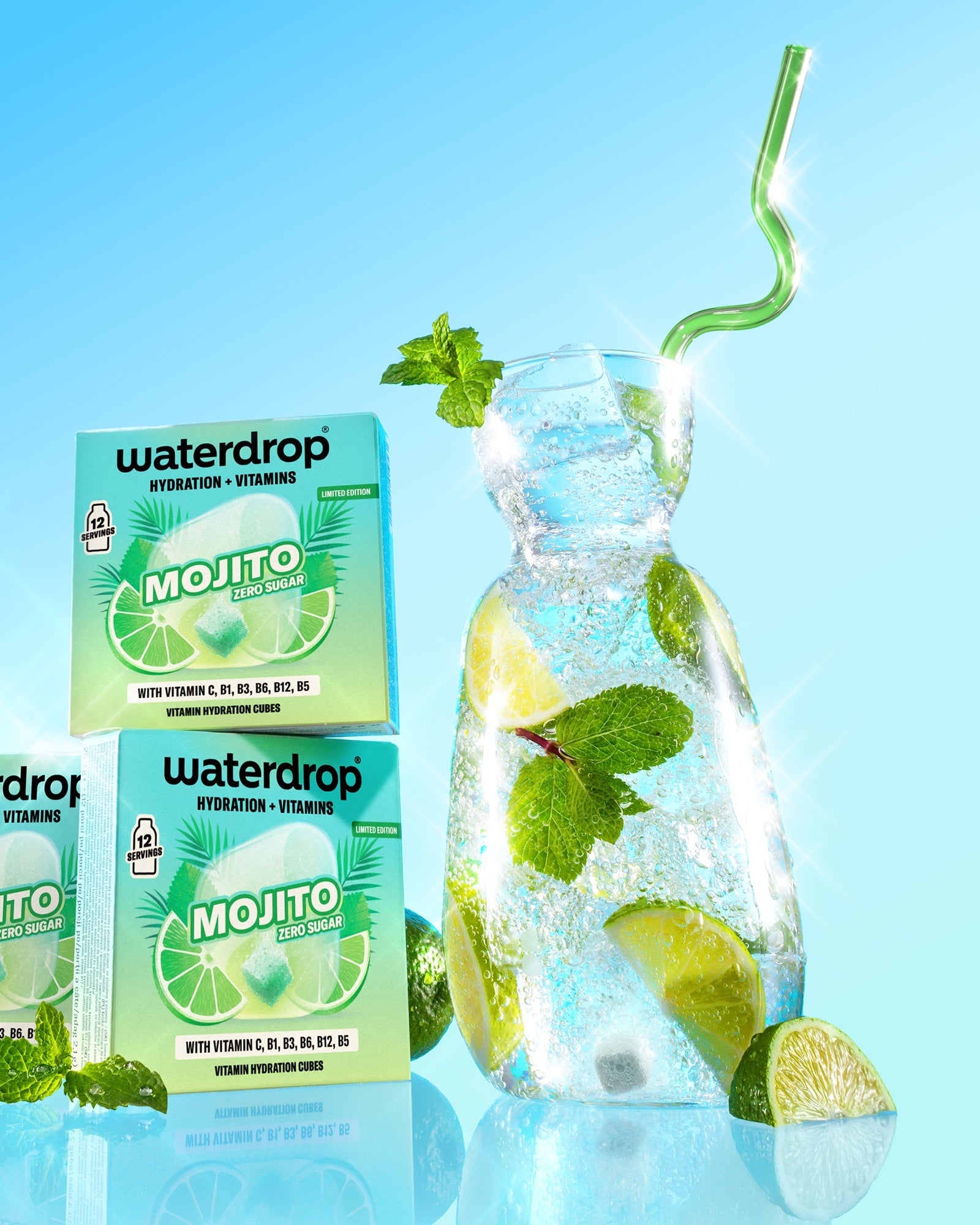 Pailles en verre Mojito