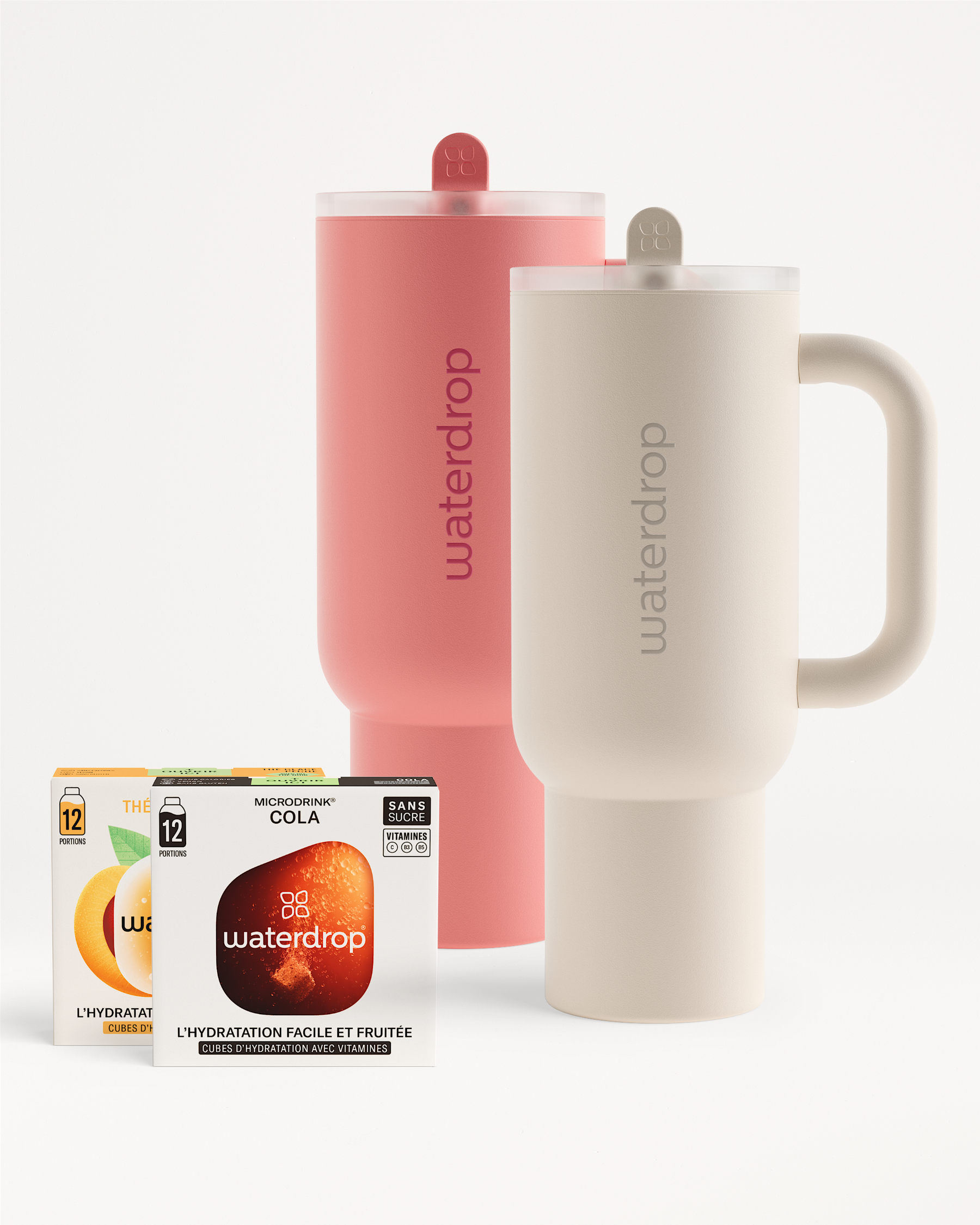 Coffret Mode Social tumblers with microdrink boxes.