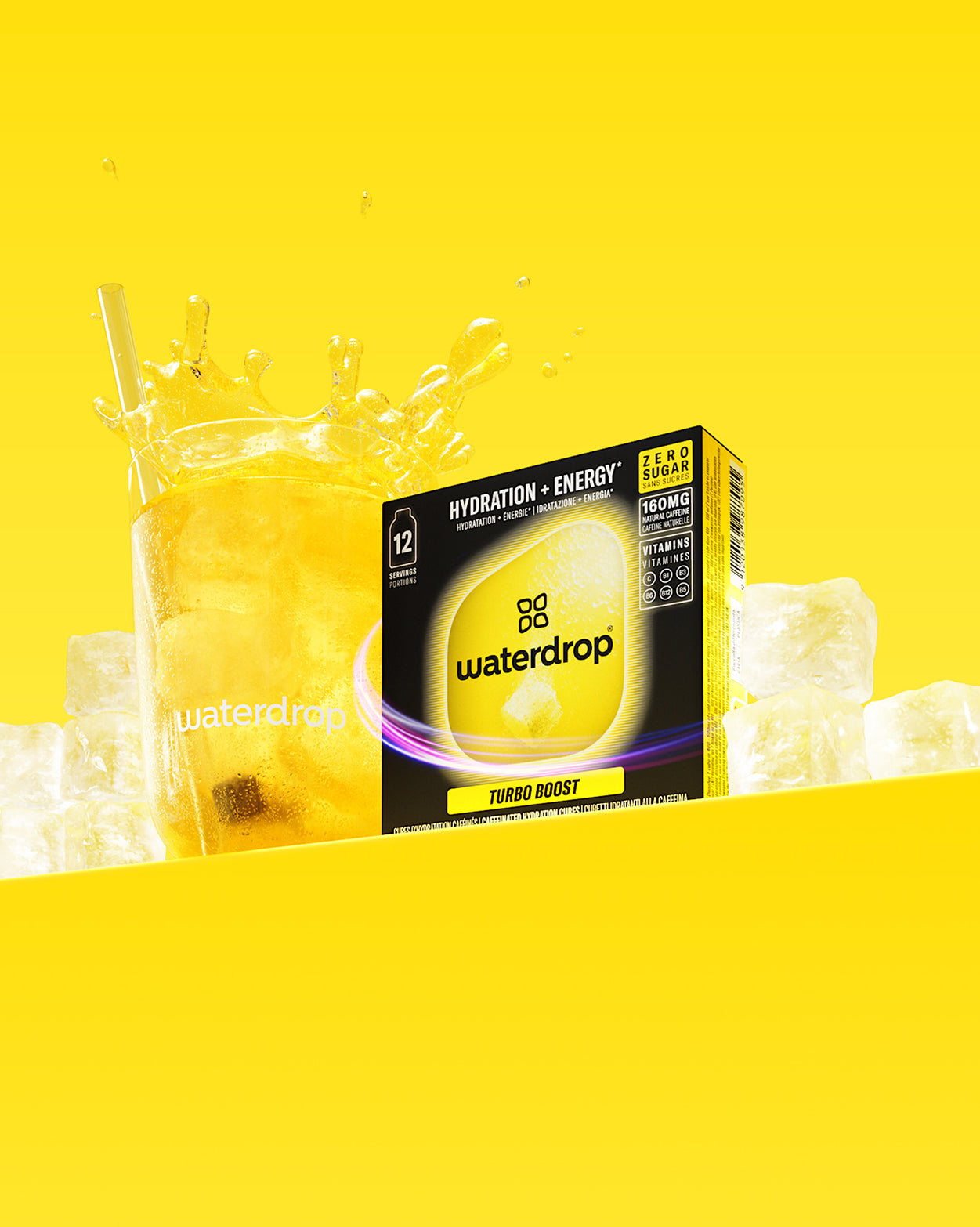 Coffret Boost d’énergie ultime with iced energy drink.