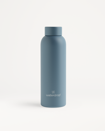 Bouteille Thermo Classique Inox with logo close-up.