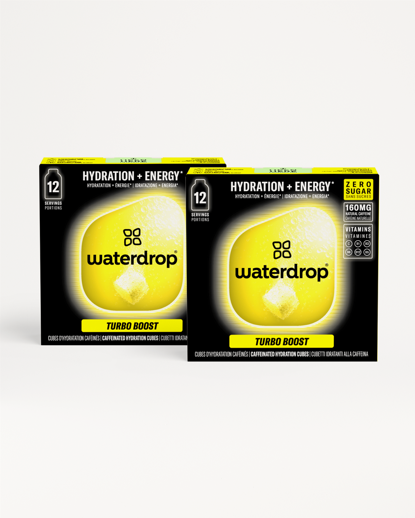 Double Pack Microenergy BOOST caffeinated hydration cubes.