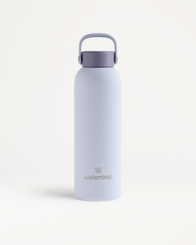 Bouteille Thermo Inox · Bouchon de Transport with loop handle.