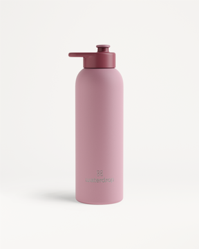 Bouteille Thermo Inox · Bouchon sport, matte pink finish.